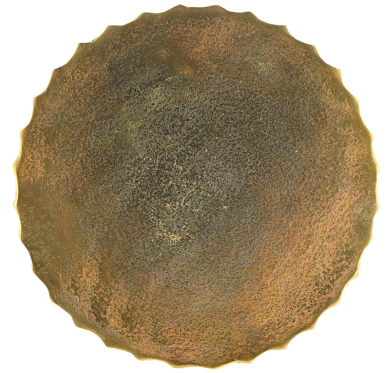 Currey and Company 4000-0075 Table/Stool, Antique Brass