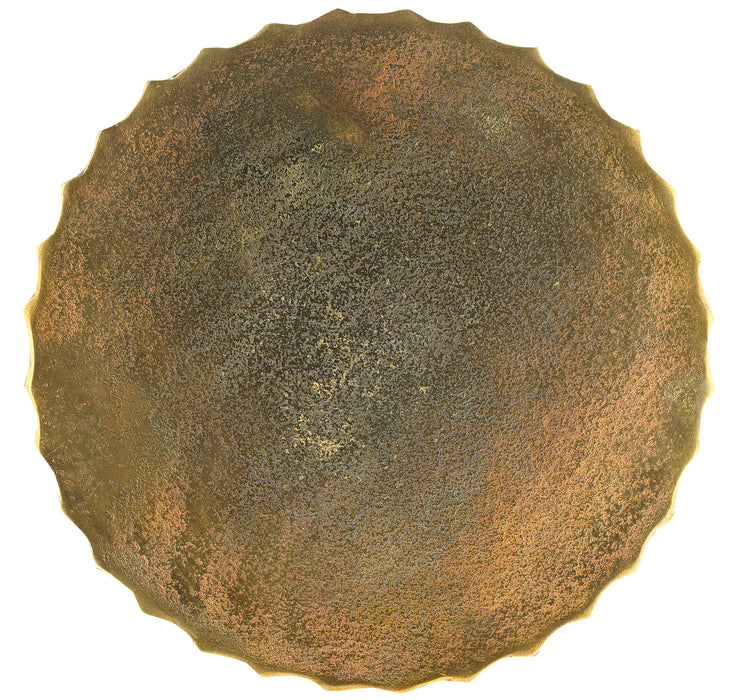 Currey and Company 4000-0075 Table/Stool, Antique Brass