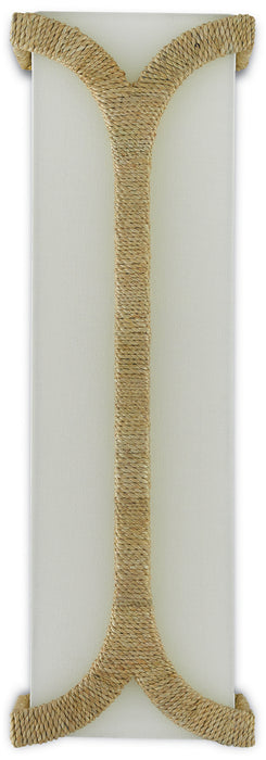 Currey and Company 5000-0109 Two Light Wall Sconce, Natural/Dark Contemporary Gold Leaf