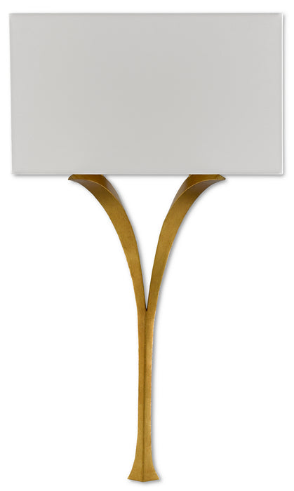 Currey and Company 5000-0124 One Light Wall Sconce, Antique Gold Leaf