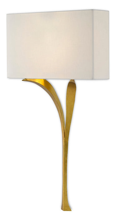 Currey and Company 5000-0124 One Light Wall Sconce, Antique Gold Leaf