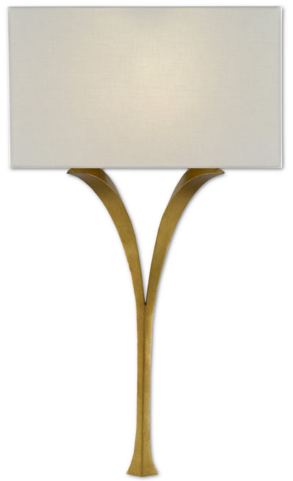 Currey and Company 5000-0124 One Light Wall Sconce, Antique Gold Leaf
