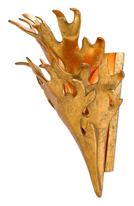 Currey and Company 5000-0126 One Light Wall Sconce, Gold Leaf