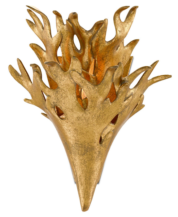 Currey and Company 5000-0126 One Light Wall Sconce, Gold Leaf