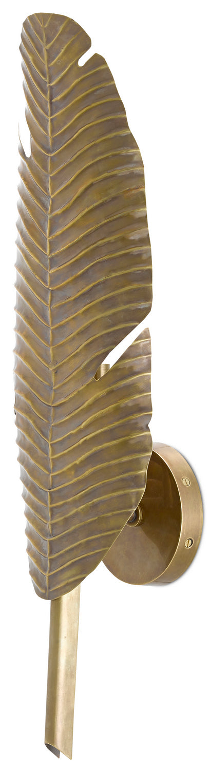 Currey and Company 5000-0127 One Light Wall Sconce, Vintage Brass