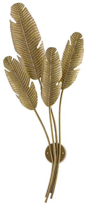 Currey and Company 5000-0128 Four Light Wall Sconce, Vintage Brass