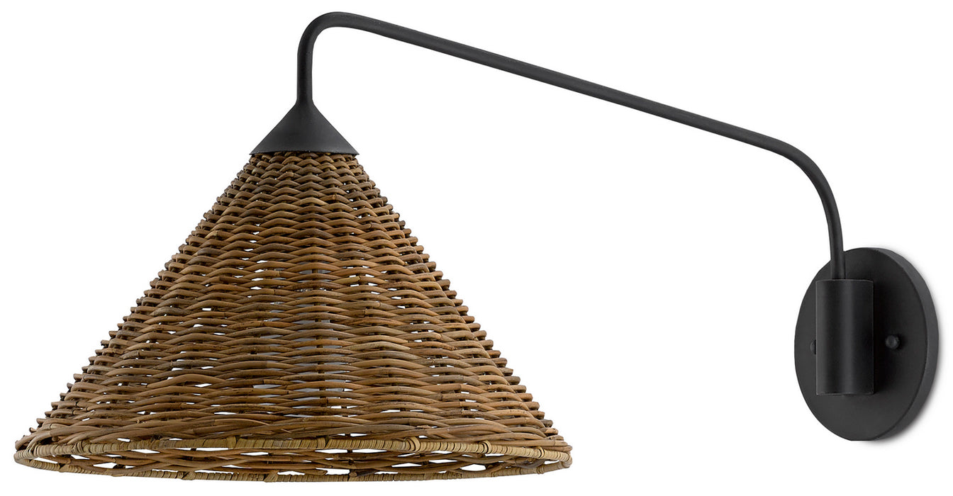 Currey and Company 5000-0139 One Light Wall Sconce, Blacksmith/Natural