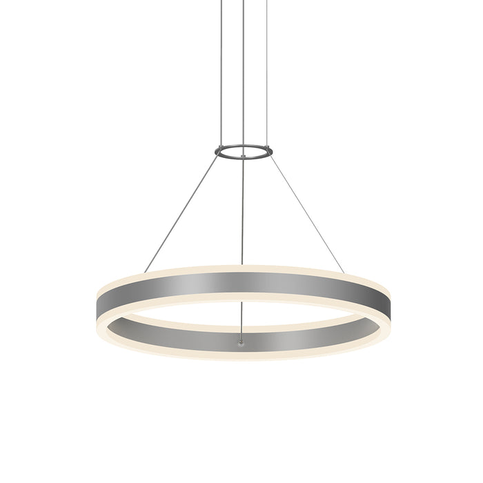 Sonneman 2303.16 LED Pendant, Bright Satin Aluminum