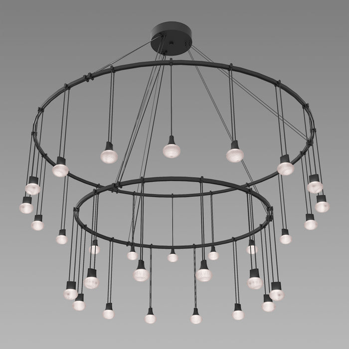 Sonneman S1F38K-SC06XX12-RP04 30 Light Pendant, Satin Black