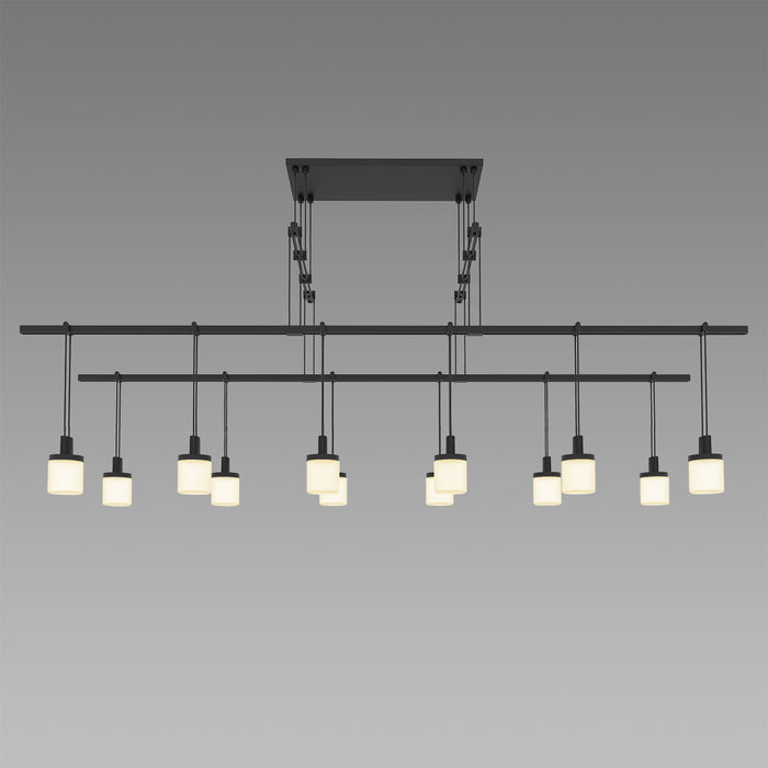 Sonneman S1G48K-JR180606-RP06 12 Light Pendant, Satin Black