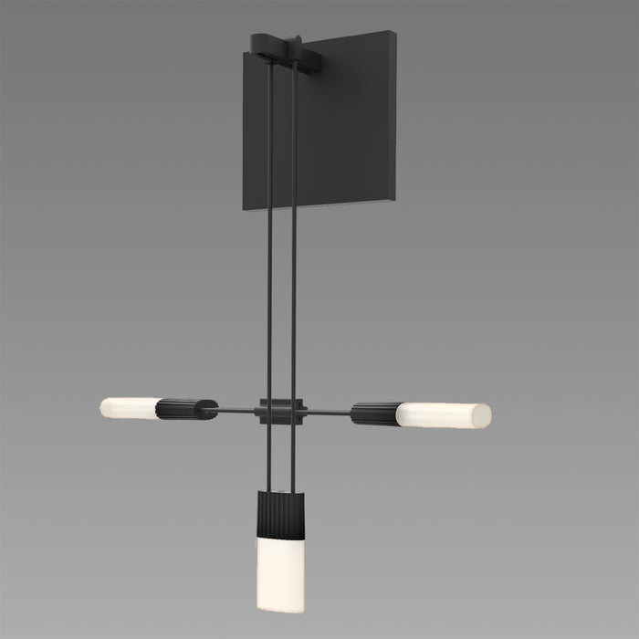 Sonneman S1L02K-JFXXXX12-HC02 One Light Wall Sconce, Satin Black