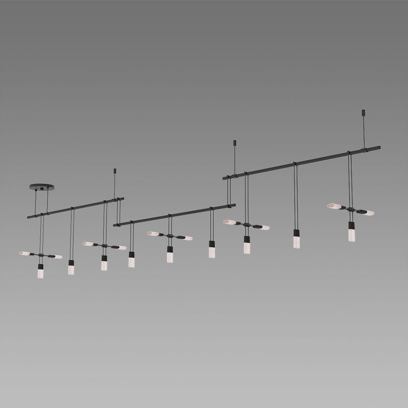 Sonneman S1P36K-JR180662-SC01 Four Light Pendant, Satin Black