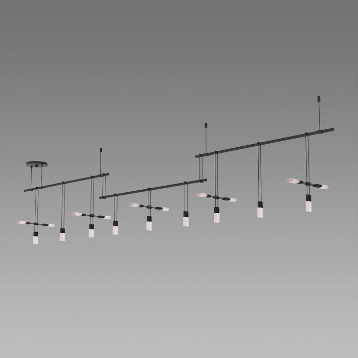 Sonneman S1P36K-JR180662-SC01 Four Light Pendant, Satin Black