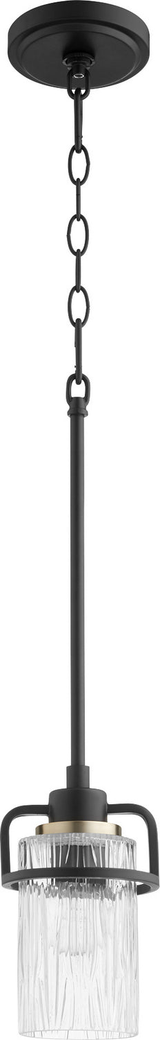 Quorum 327-69 One Light Pendant, Textured Black