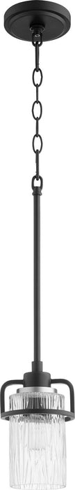 Quorum 327-69 One Light Pendant, Textured Black