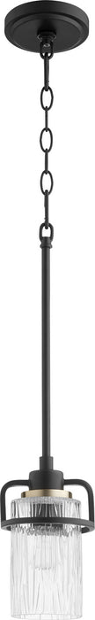Quorum 327-69 One Light Pendant, Textured Black