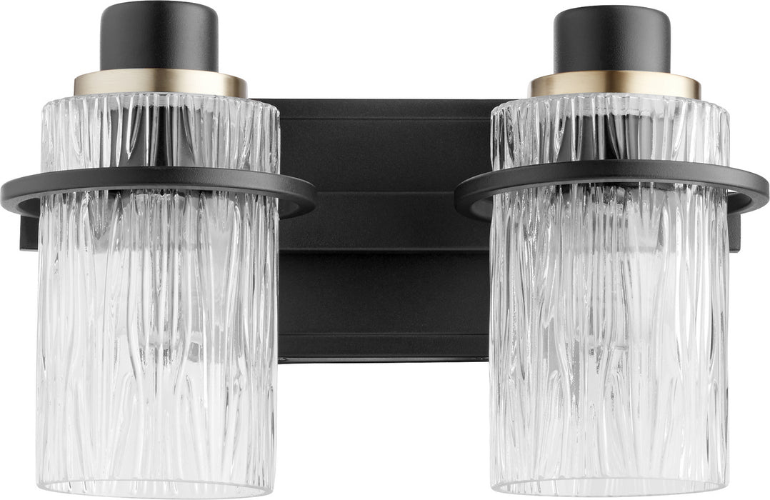 Quorum 527-2-69 Two Light Vanity, Textured Black