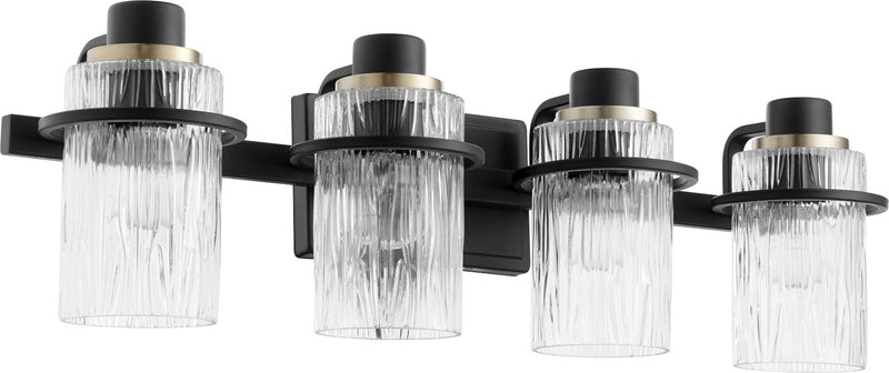 Quorum 527-4-69 Four Light Vanity, Textured Black