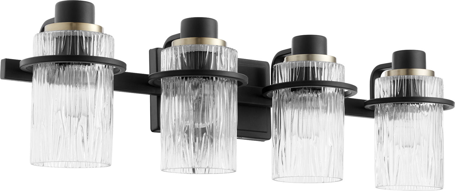 Quorum 527-4-69 Four Light Vanity, Textured Black