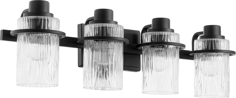 Quorum 527-4-69 Four Light Vanity, Textured Black