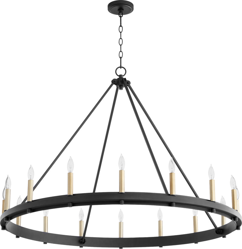 Quorum 611-16-69 16 Light Chandelier, Textured Black