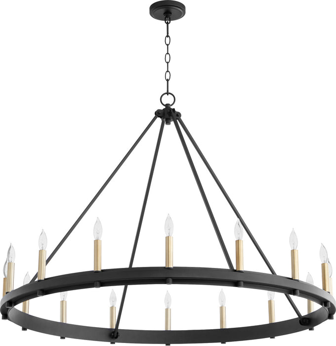 Quorum 611-16-69 16 Light Chandelier, Textured Black