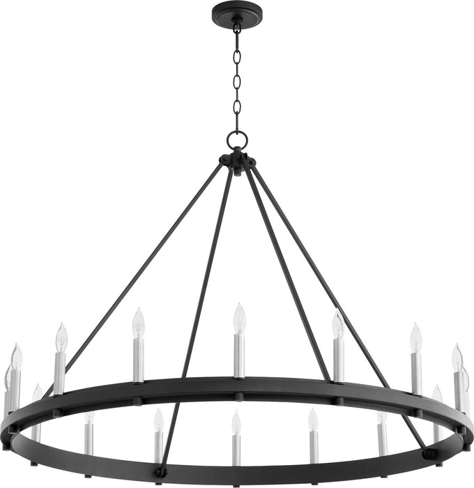 Quorum 611-16-69 16 Light Chandelier, Textured Black