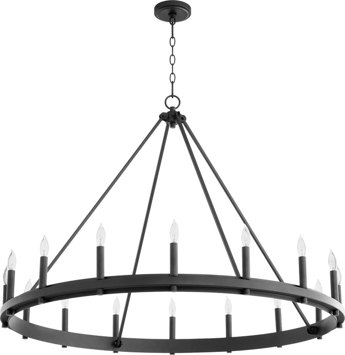 Quorum 611-16-69 16 Light Chandelier, Textured Black