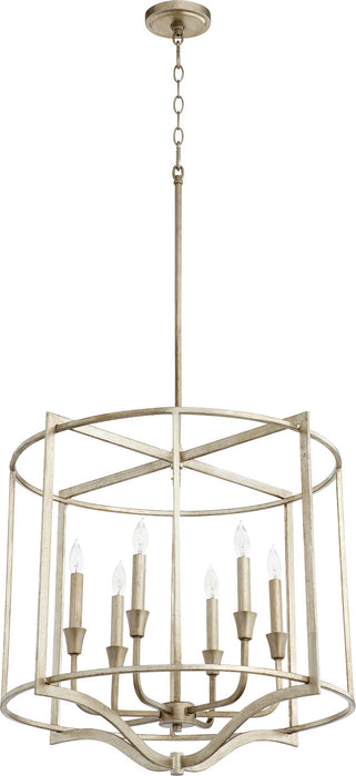 Quorum 6414-6-60 Six Light Nook, Aged Silver Leaf