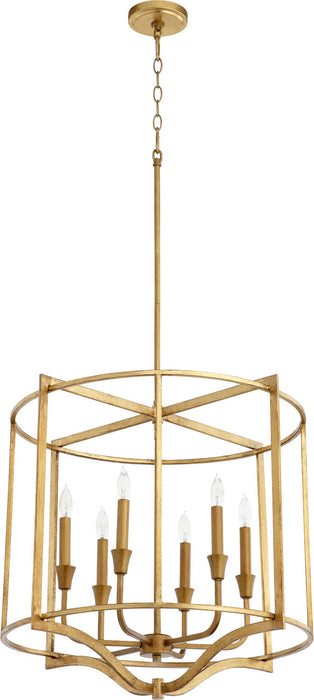 Quorum 6414-6-74 Six Light Nook, Gold Leaf
