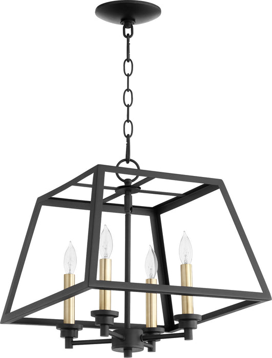 Quorum 675-4-69 Four Light Pendant, Textured Black