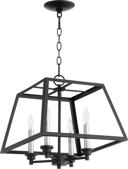 Quorum 675-4-69 Four Light Pendant, Textured Black
