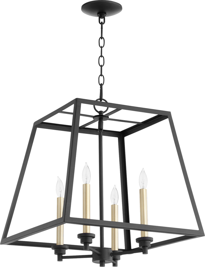 Quorum 676-4-69 Four Light Pendant, Textured Black
