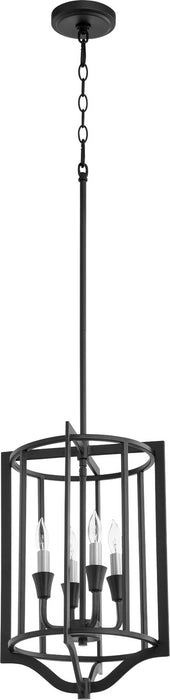 Quorum 6814-4-69 Four Light Pendant, Textured Black
