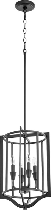 Quorum 6814-4-69 Four Light Pendant, Textured Black