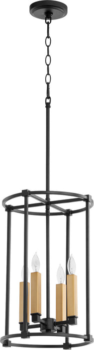 Quorum 686-4-69 Four Light Entry Pendant, Textured Black