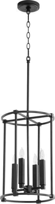 Quorum 686-4-69 Four Light Entry Pendant, Textured Black