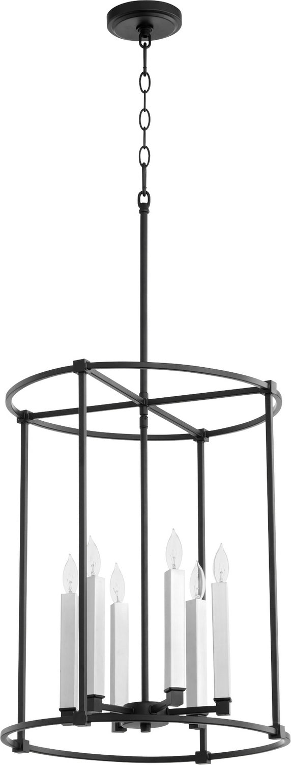 Quorum 686-6-69 Six Light Entry Pendant, Textured Black