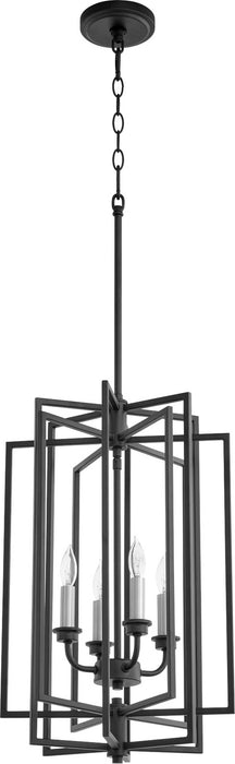 Quorum 688-4-69 Four Light Entry Pendant, Textured Black