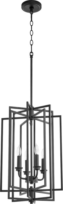 Quorum 688-4-69 Four Light Entry Pendant, Textured Black