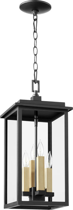 Quorum 7028-4-69 Four Light Pendant, Textured Black