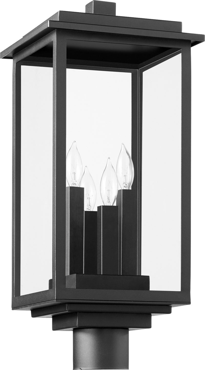 Quorum 7029-4-69 Four Light Post Mount, Textured Black