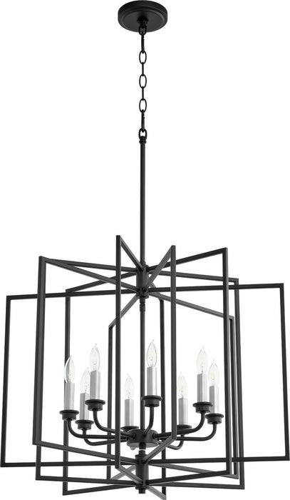 Quorum 888-8-69 Eight Light Pendant, Textured Black
