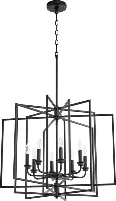 Quorum 888-8-69 Eight Light Pendant, Textured Black