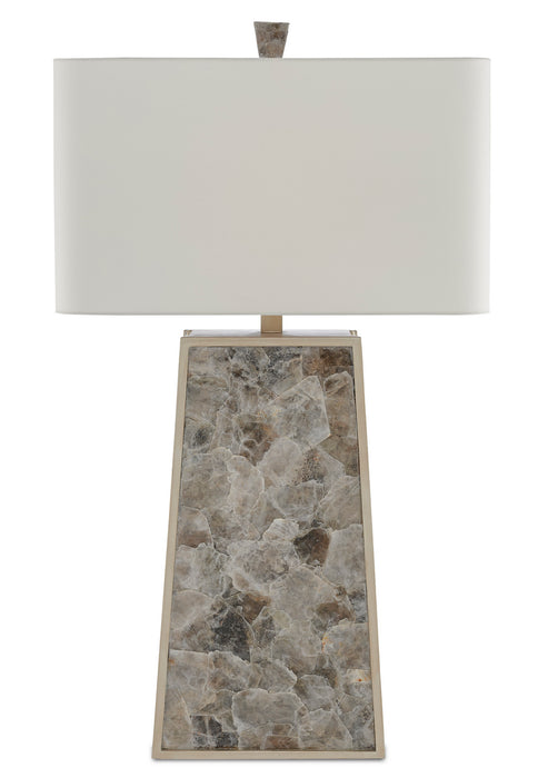 Currey and Company 6000-0429 One Light Table Lamp, Light Mica/Silver Leaf