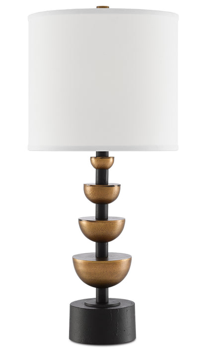 Currey and Company 6000-0509 One Light Table Lamp, Antique Brass/Black