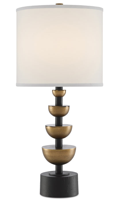 Currey and Company 6000-0509 One Light Table Lamp, Antique Brass/Black
