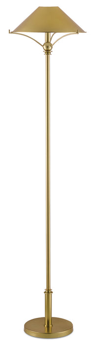 Currey and Company 8000-0050 One Light Floor Lamp, Polished Brass