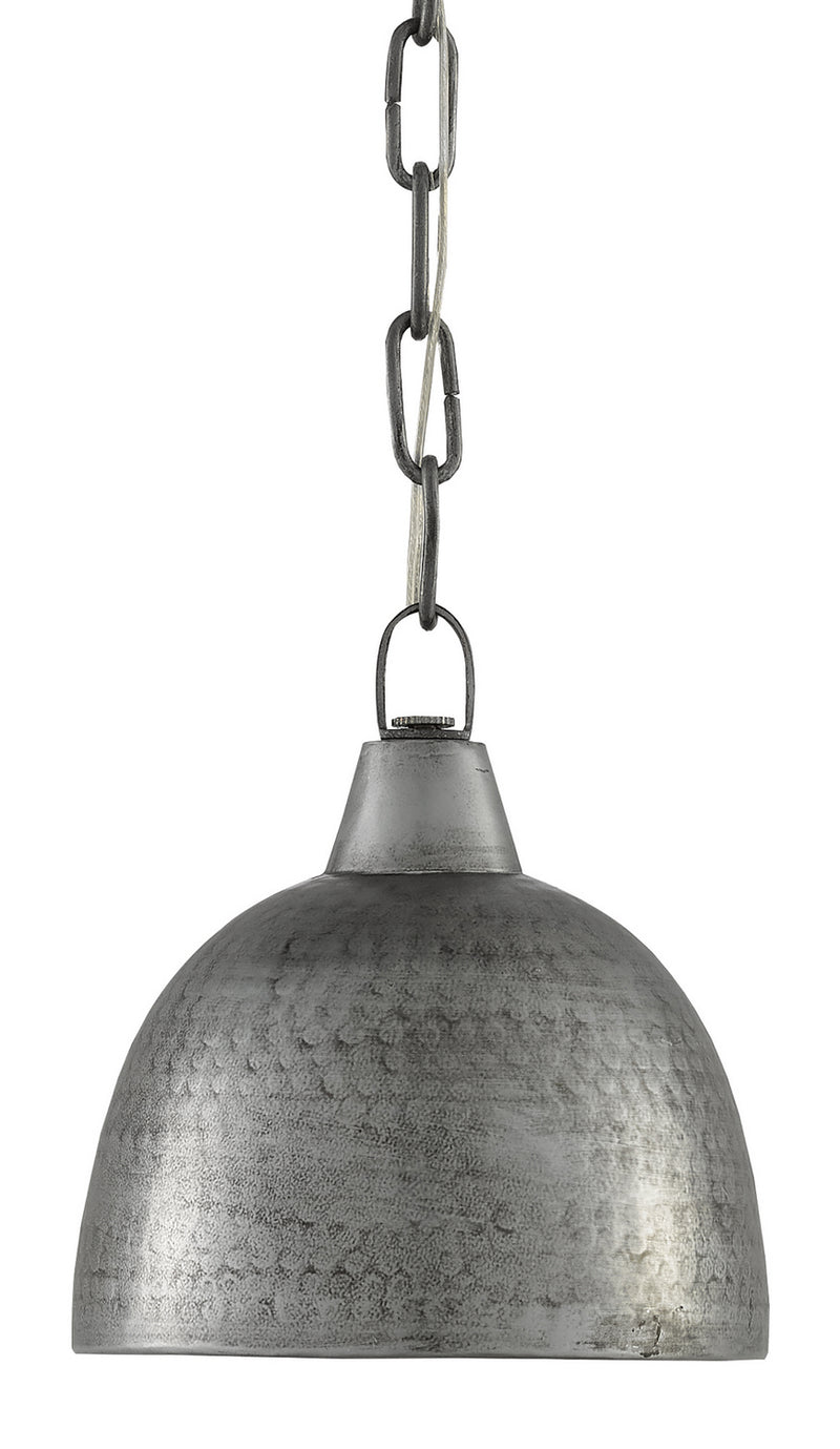 Currey and Company 9000-0426 One Light Pendant, Blackened Steel