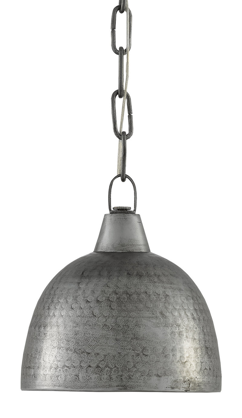 Currey and Company 9000-0426 One Light Pendant, Blackened Steel